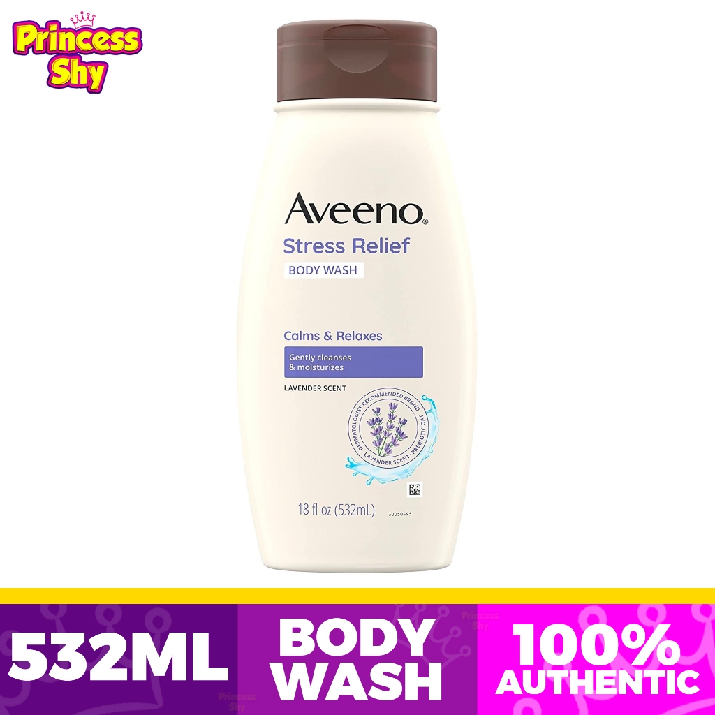 Aveeno Stress Relief Body Wash Calms & Relaxes Lavender Scent 18 fl oz