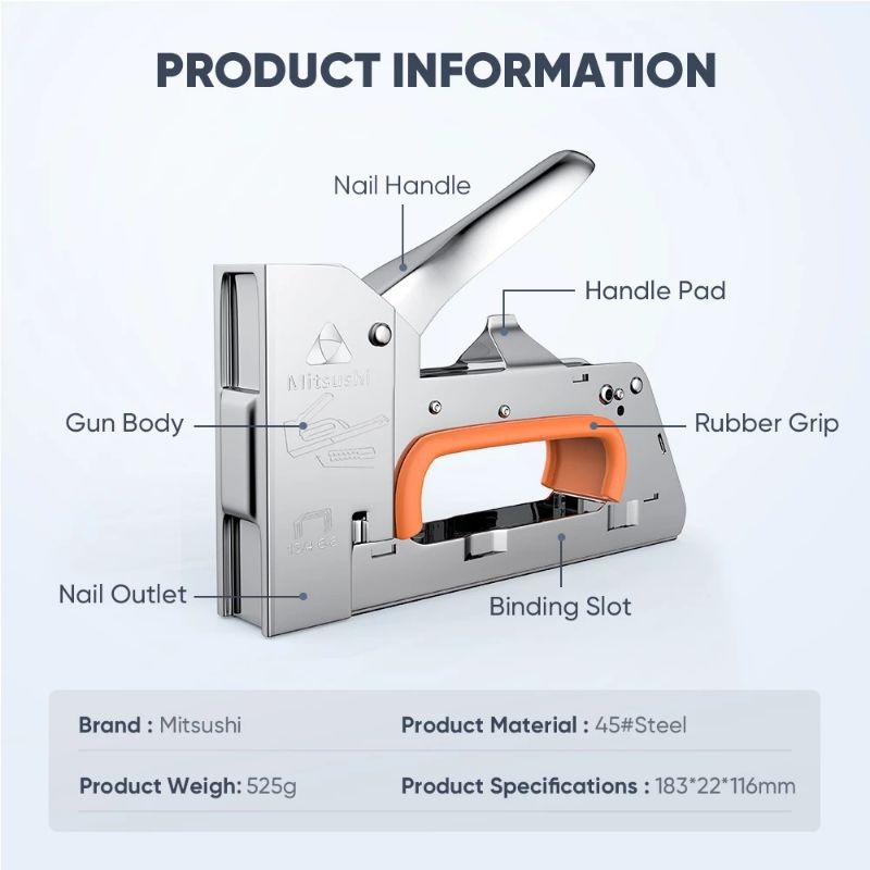 heavy gun tacker buy 1 get free 1 box staple wire | Shopee Philippines