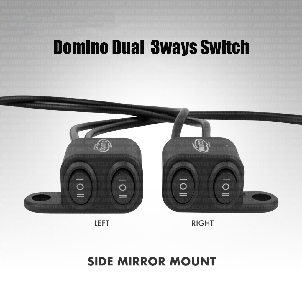 Domino Dual Tri Switch 3ways Switch Side Mirror Mount Alloy Compact ...