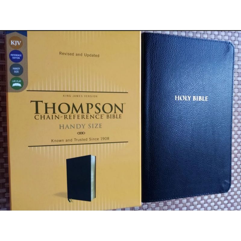 THOMPSON CHAINREFERENCE BONDED LEATHER KJV BIBLE HANDY SIZE Shopee