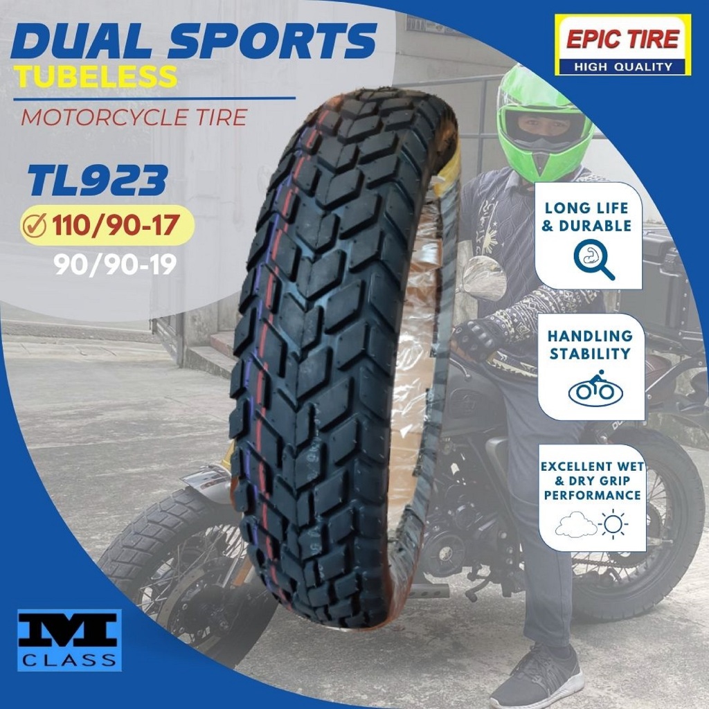 R17 TL923 DUAL SPORTS TUBELESS TIRE FOR XR150 XR125 EPIC TL923 110/90