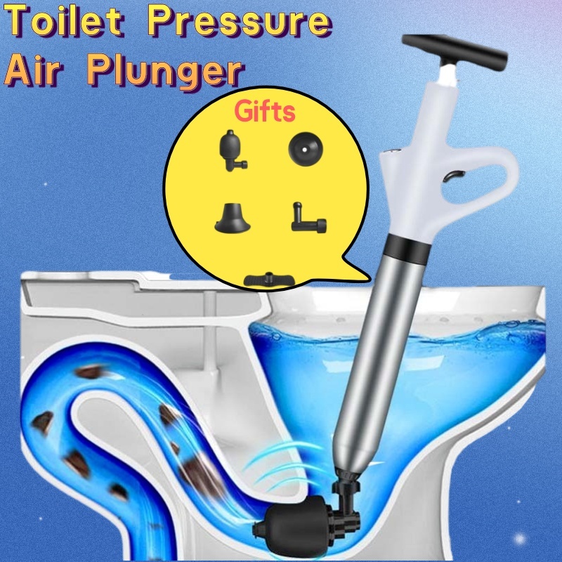 Toilet Cleaner Drain Declogger Sewer Cleaning Air Plunger High Pressure