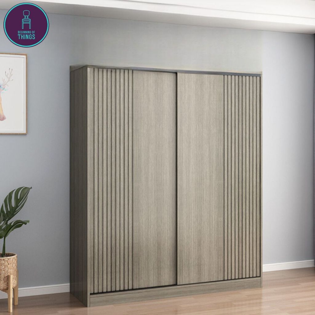 Armoire Avec Miroir BDW 50x50x180 Cm | Système Tip-On (ouverture Sans Poignée) | 4 étagères + Tringle | Pour Couloir, Chambre, Bureau