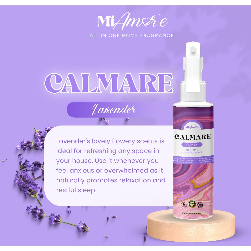 CALMARE Lavender scent, Room and Linen spray All in one home Fragrance  250ML
