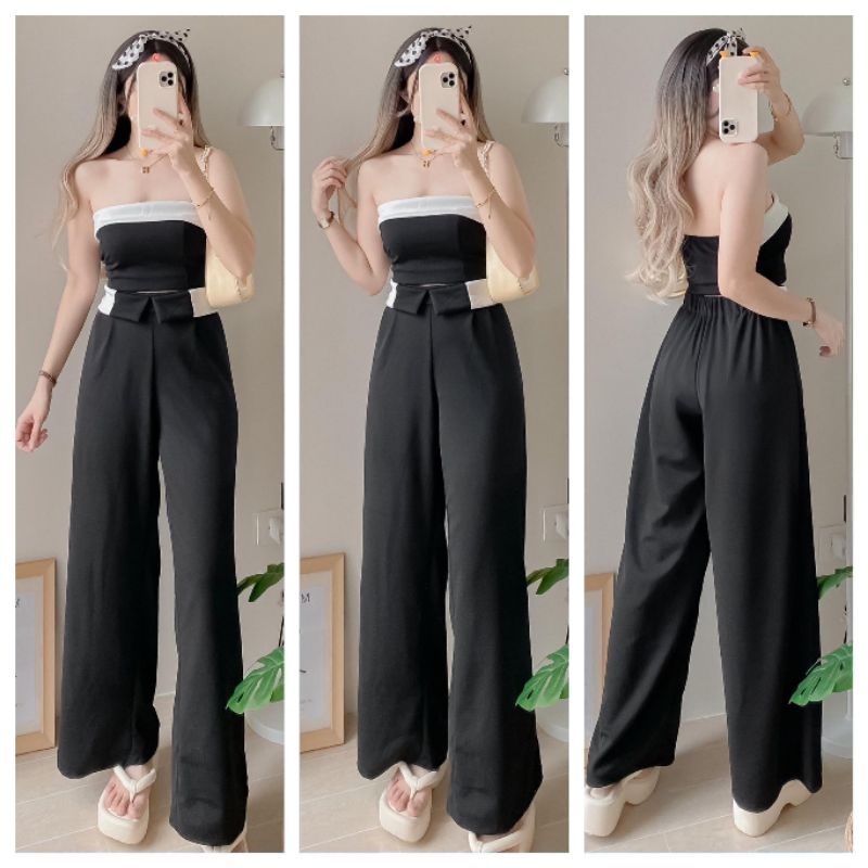 Jonah Tube Top and Pants Set | Shopee Philippines