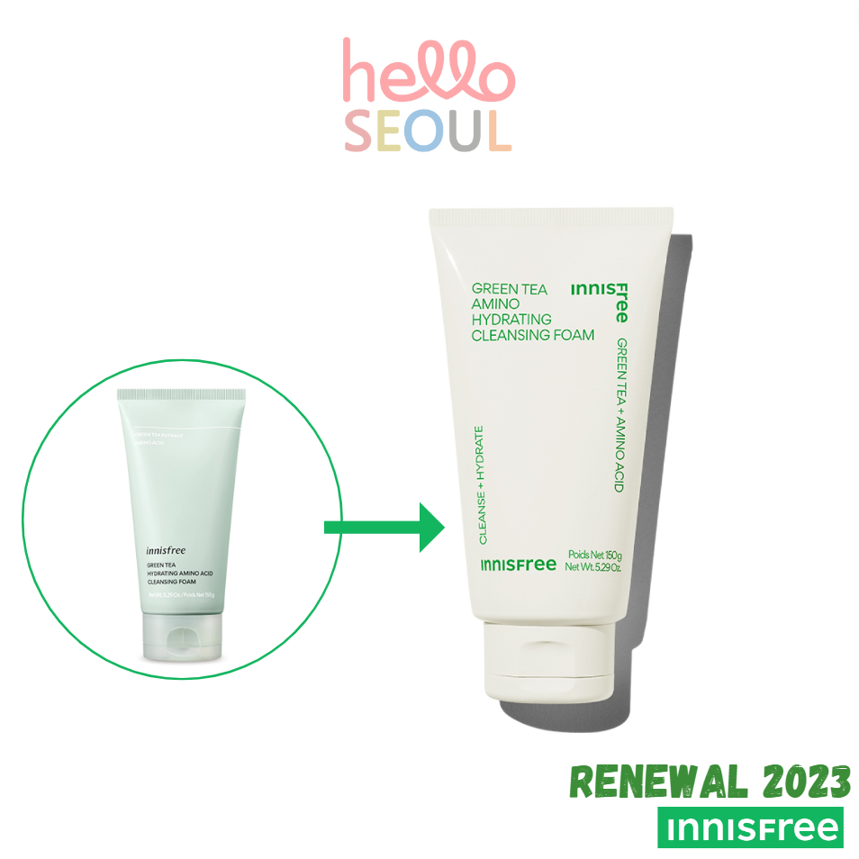 Innisfree Green Tea Hydrating Amino Acid Cleansing Foam 150g [2023
