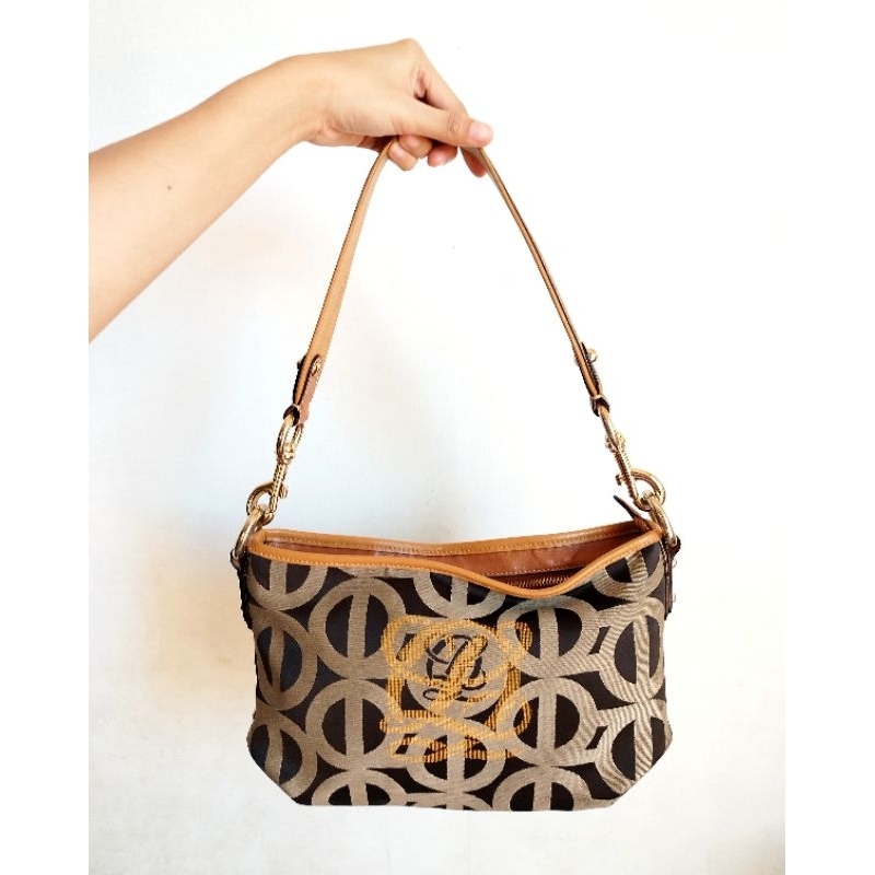 Leather highest louis quatorze sling bag