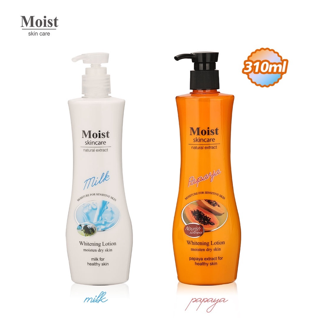 Moist Skin Care Whitening Pump Lotion Milk Papaya 310ml good