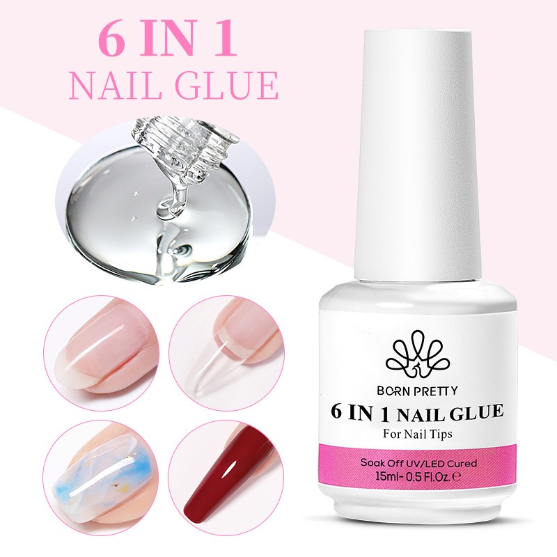 6 in 1 Nail Glue For Gel Nail Strengthener Extension Nail Base Coat Top Coat Shopee Philippines