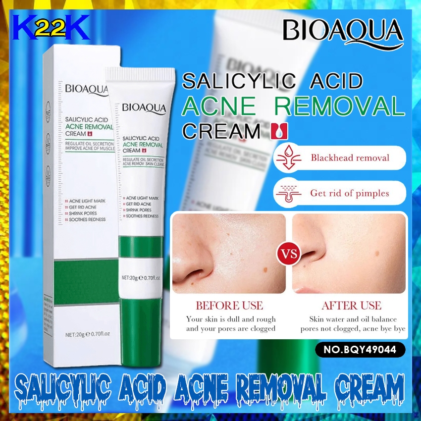 BIOAQUA Salicylic Acid Acne Removal Cream 20g Lightens Moisturizing