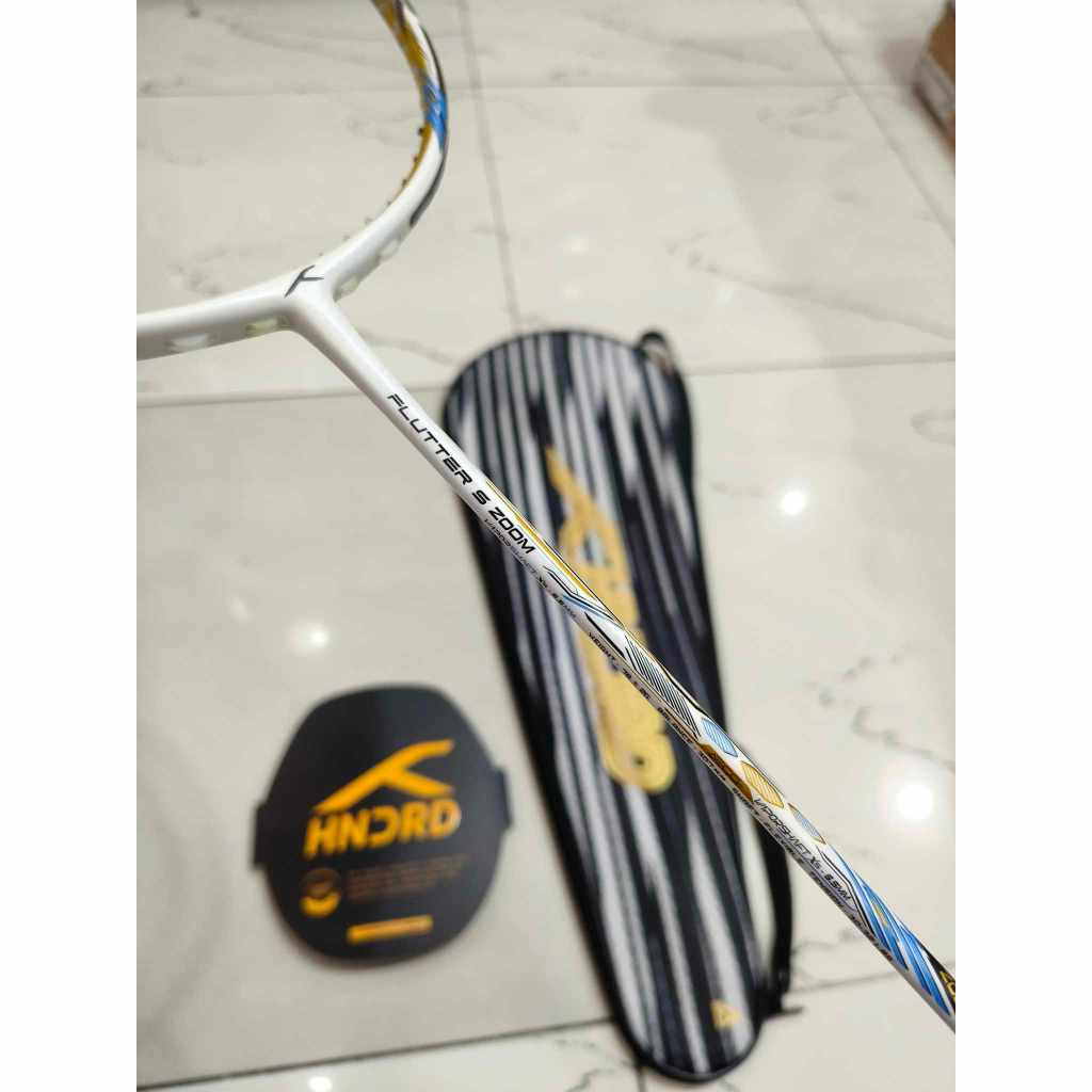 HUNDRED RACKET ( FLATTER S ZOOM WHITE/GOLD ) | Shopee Philippines