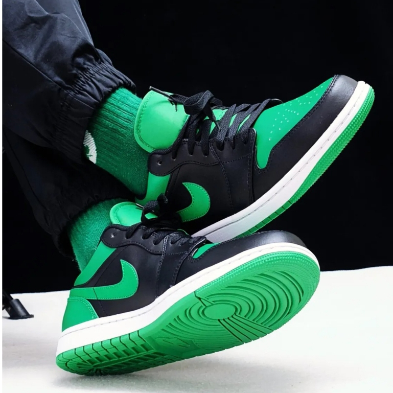 EASYRUN UA Shoes Air Jordan 1 Lucky Green Lowcut Fashion Casual Shoes ...