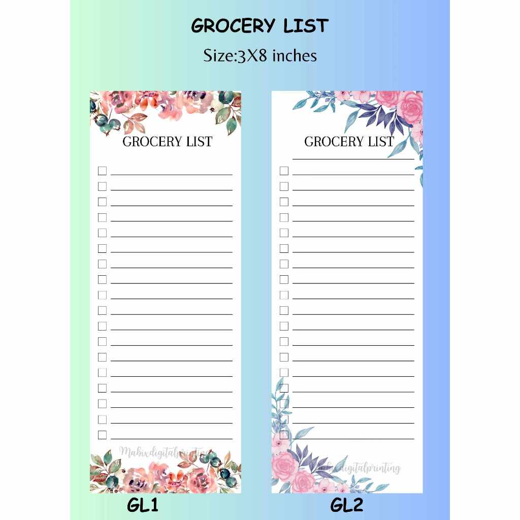 GROCERY LIST TEAR AWAY NOTEPAD 50 SHEET | Shopee Philippines