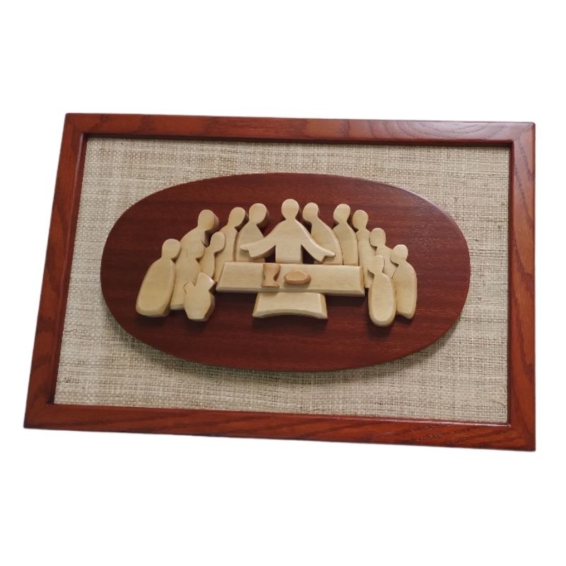 Frame Last Supper Wood Oval (L49cm x W/T3cm x H33cm) Shopee