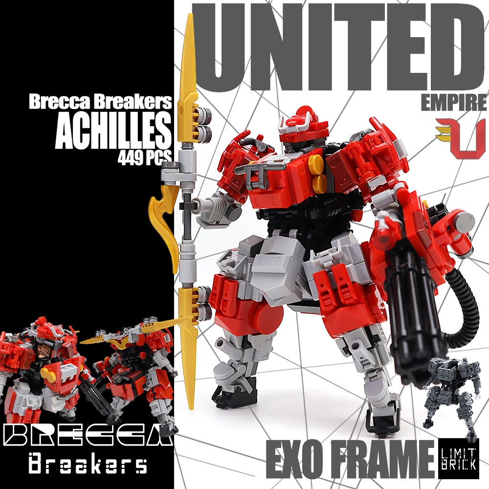 Brecca Breakers Achilles Brick Robot Mech United Empire Building Blocks ...