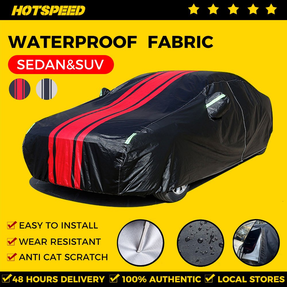 HOTSPEED Car Cover Waterproof And Sunproof Sedan SUV Vios Innova Wigo