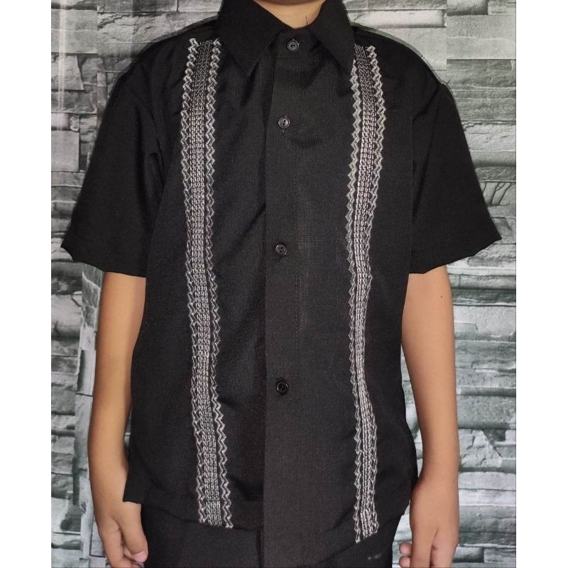 Polo Barong For Kids. (can Request Any Color) Miyaki Fabrics 