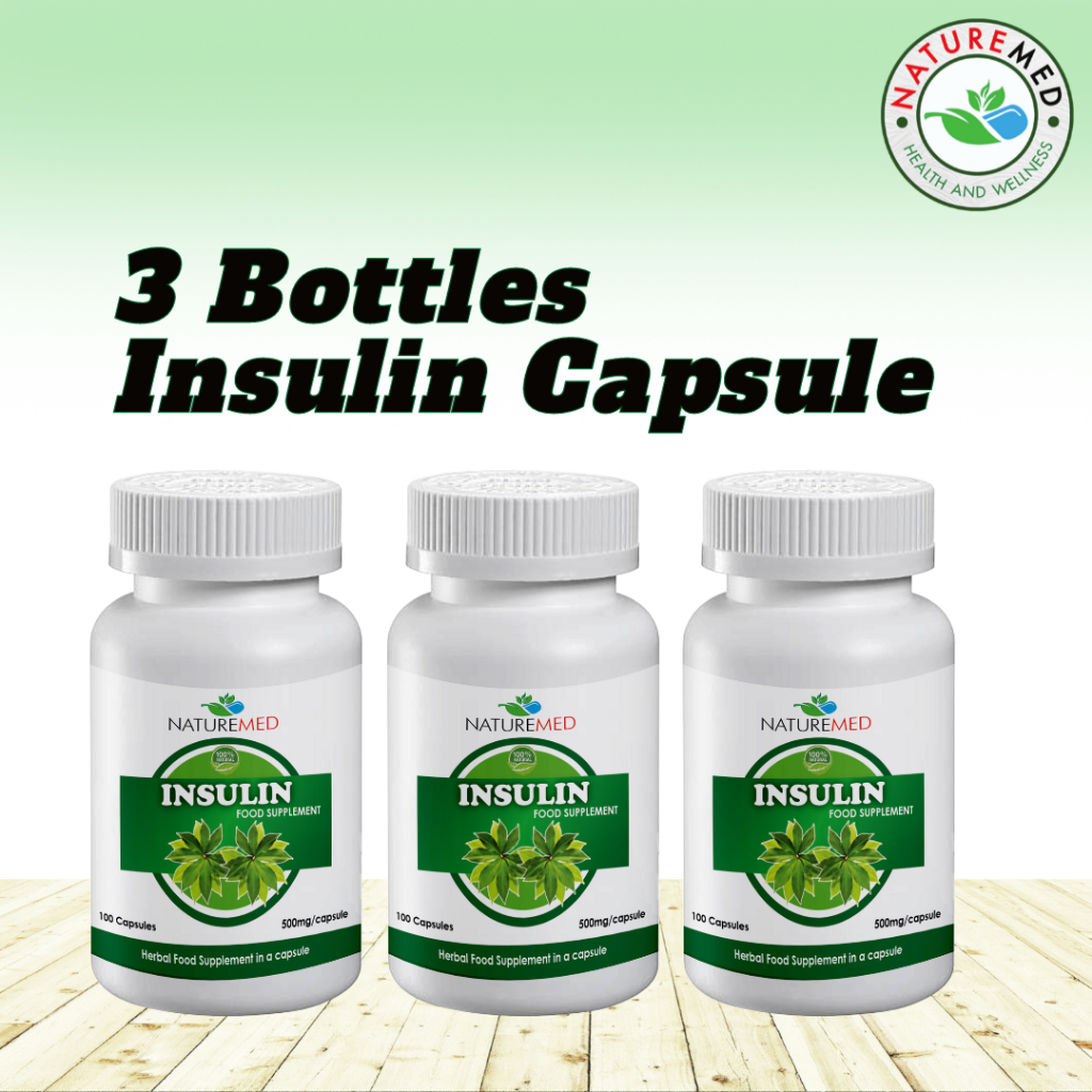 3 BOTTLES NATUREMED INSULIN FOOD SUPPLEMENT CAPSULE Shopee Philippines