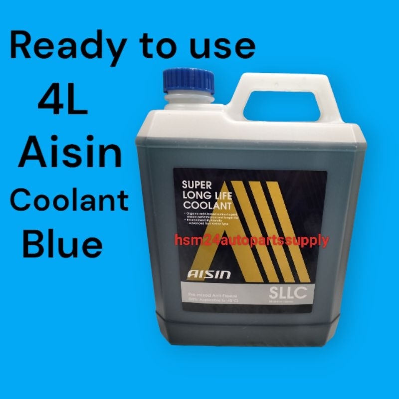 AISIN SUPER LONG LIFE COOLANT/ANTI-FREEZE 4L BLUE ready to use | Shopee ...