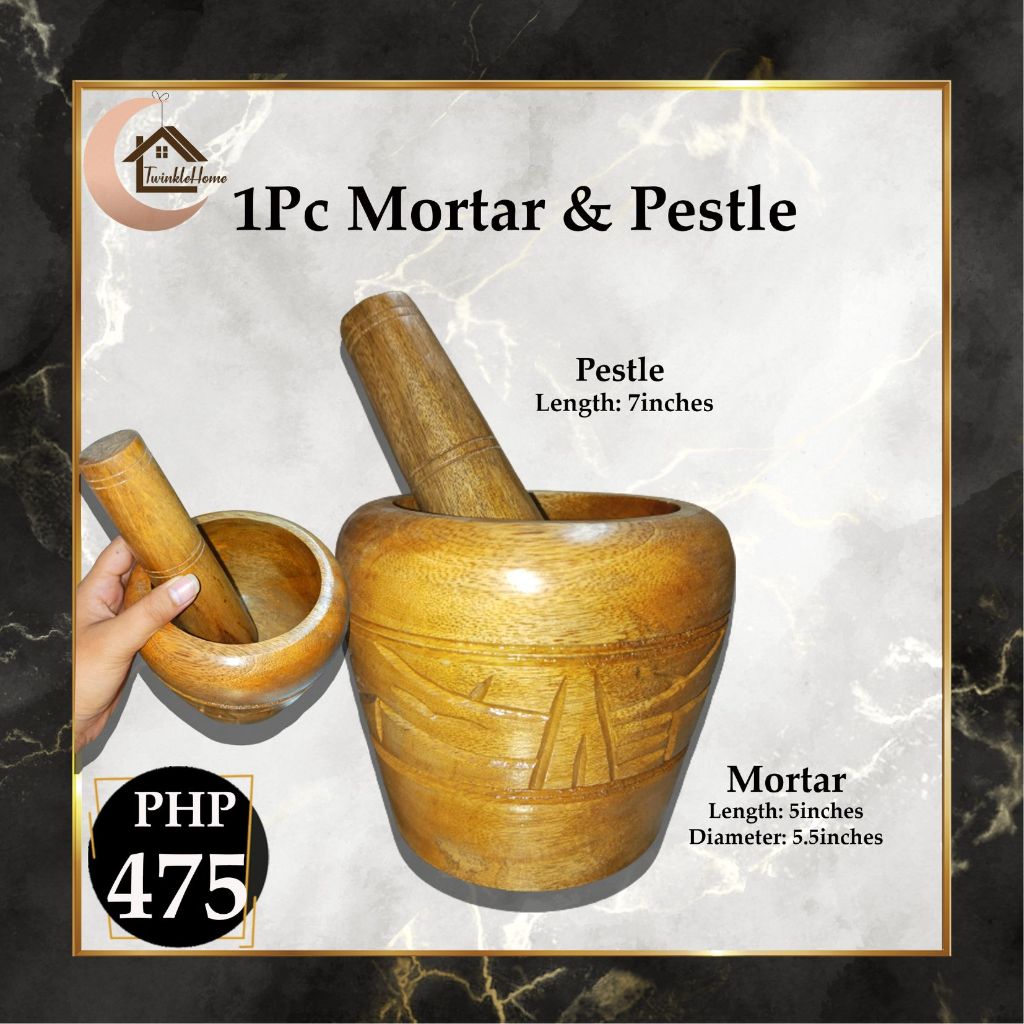 Twinklehome Wood Mortar And Pestle Shopee Philippines 4813