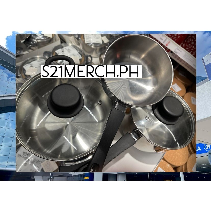 S21 IKEA Genuine ANNONS POT LID / 5piece cookware set, glass/stainless