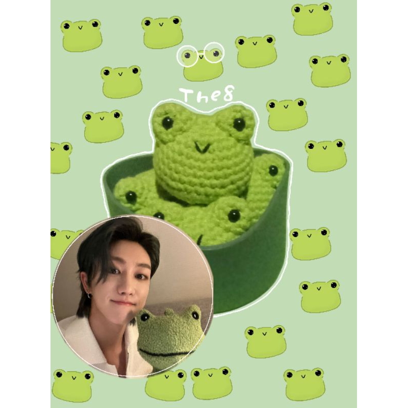 Seventeen The8/Xu Minghao Frog emoji inspired crochet keychain Shopee