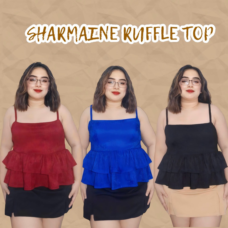 SHARMAINE RUFFLES TOP | Shopee Philippines