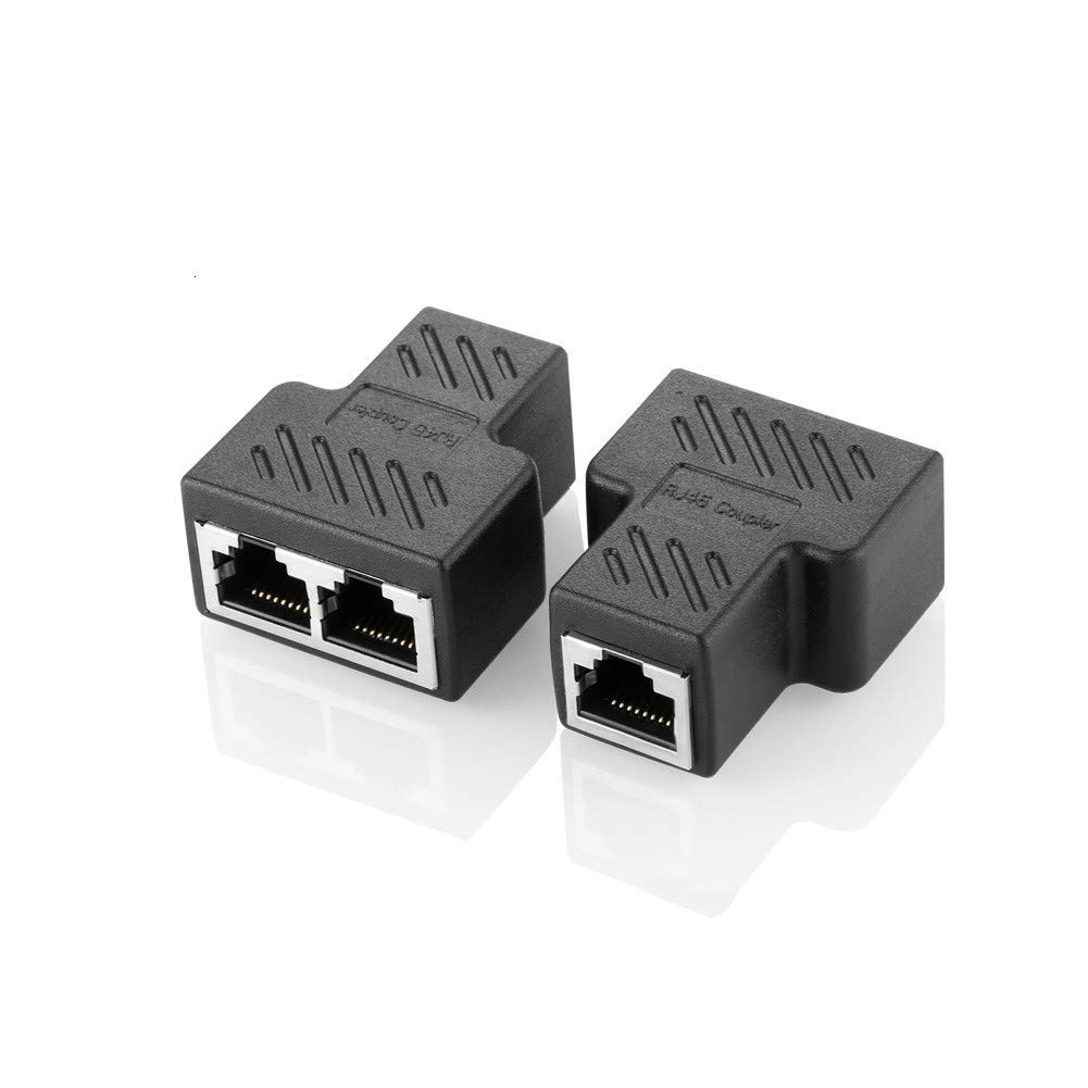 1 To 2 Way RJ45 Coupler (Connects One Device at a Time) LAN Ethernet ...