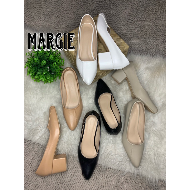 SHOETIMEPH MARGIE 2 INCHES CHUNKY HEEL POINTED TOE PUMPS CLOSE SHOES SEE SIZE CHART Shopee Philippines