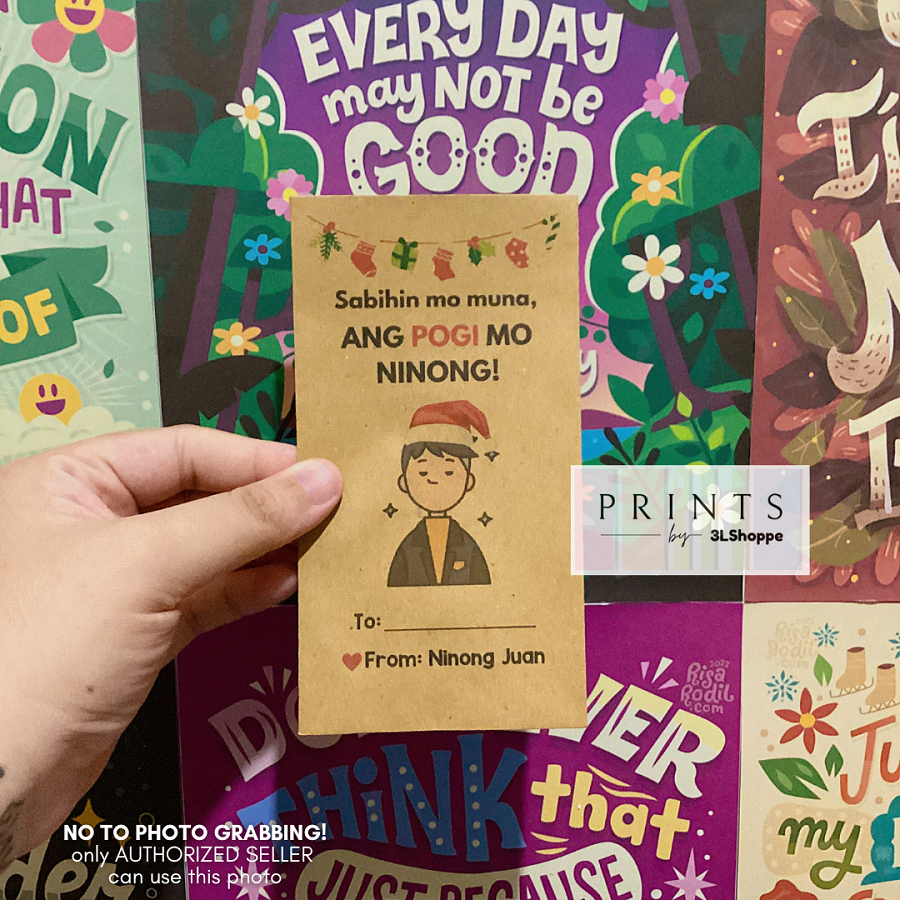 Personalized Christmas Angpao10pcs Ampaw Money Envelope Tagalog Funny