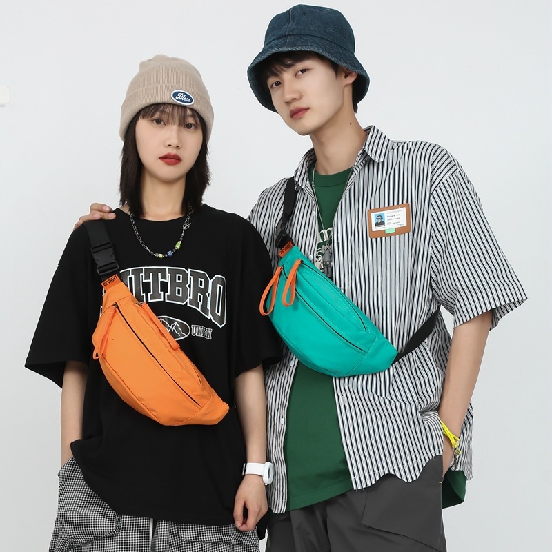 Korean Belt Bag Messenger Chest Bag Casual Trend Waist Bag Street Style ...