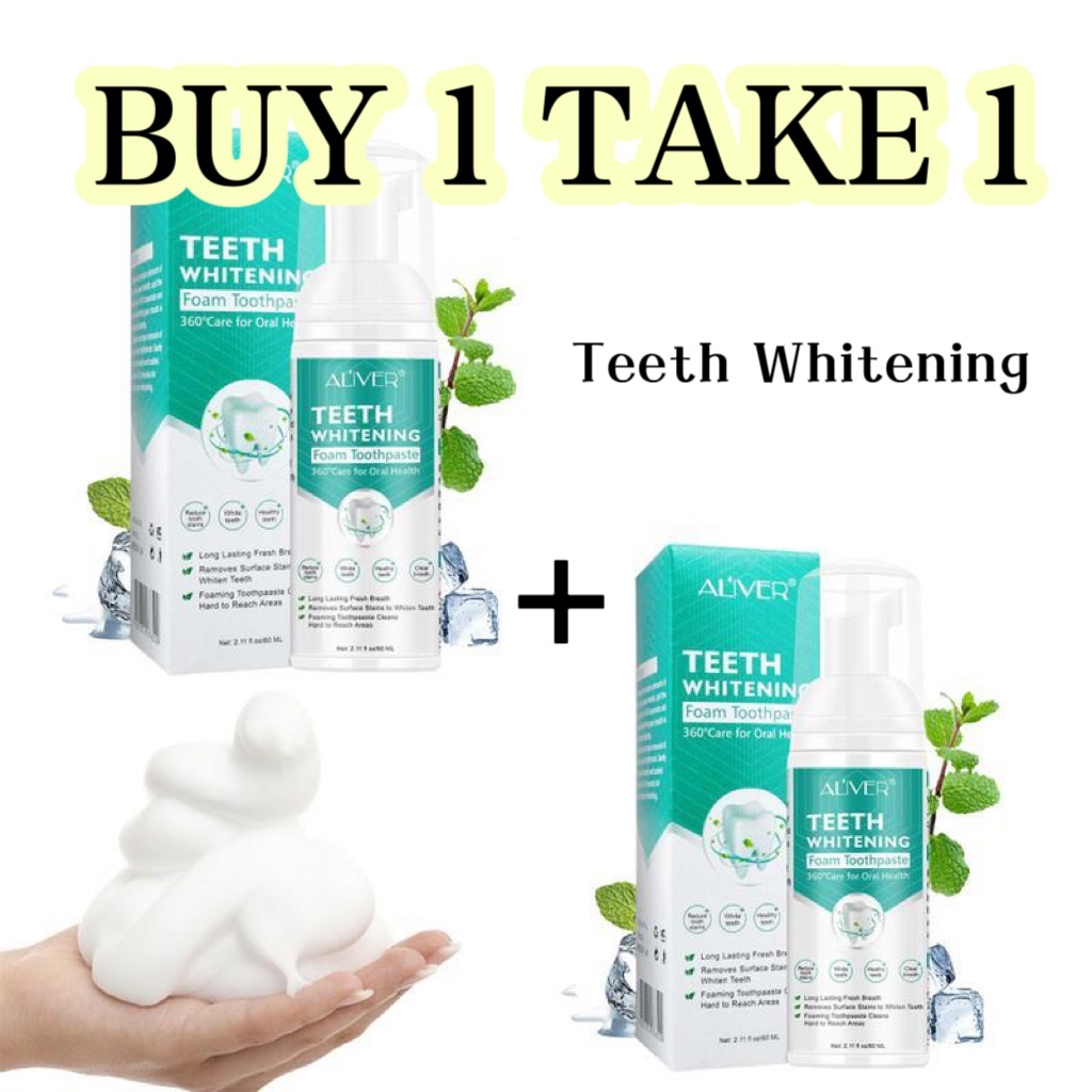 VIVISWEET Teeth Whitening Mousse Toothpaste Remove Plaque Oral Odor ...