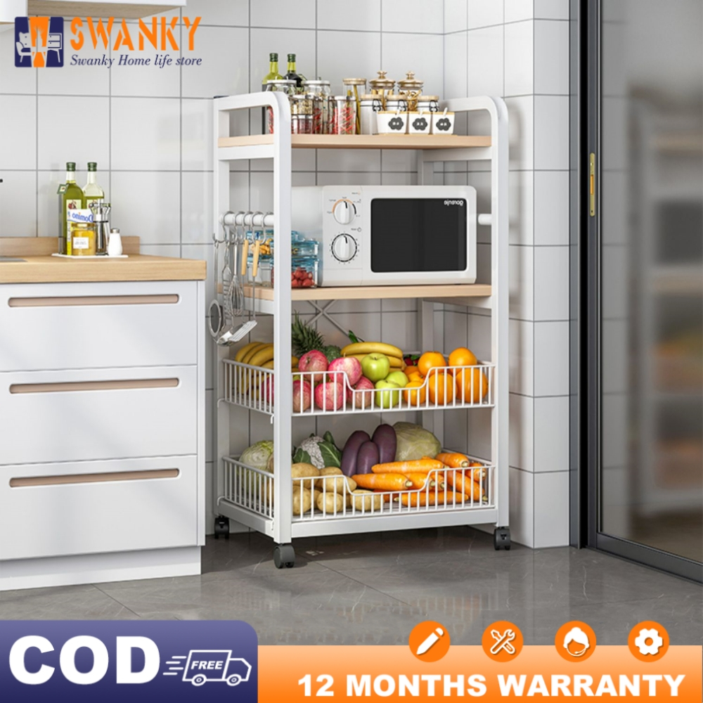 【In Stock】SWANKY With Wheels Kitchen Rack Oven Rack Microwave Rack