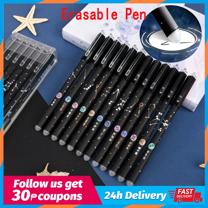 Erasable Gel Pen Pilot Frixion Pen Black Ink 12 Constellations Easy To