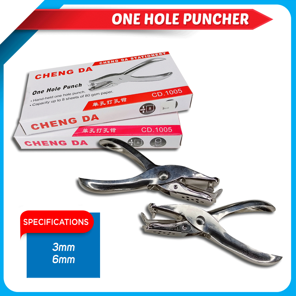 One Hole Hang Tag Puncher 3mm / 6mm Ticket Puncher Circle Metal Single Hand Held Hole Punch