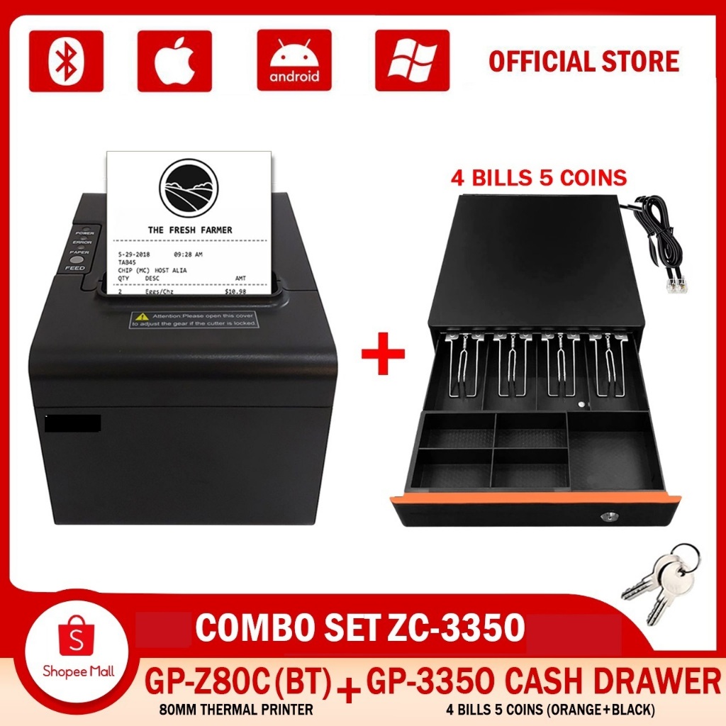 GPZ80C (BLUETOOTH VERSION+USB) 80mm Thermal Cash Receipt Bluetooth