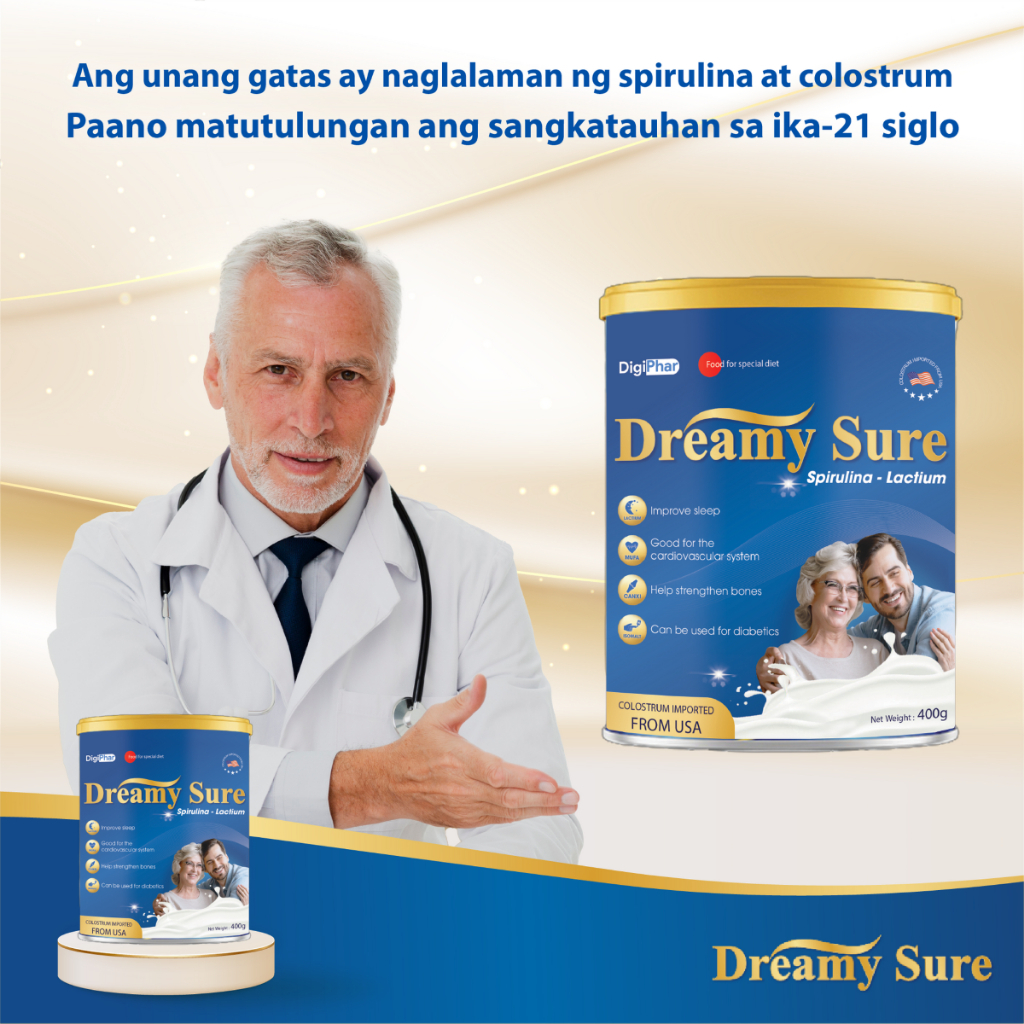 Dreamy Sure Milk Spirulina Lactium helps to Sleep Well Strengthen Bones