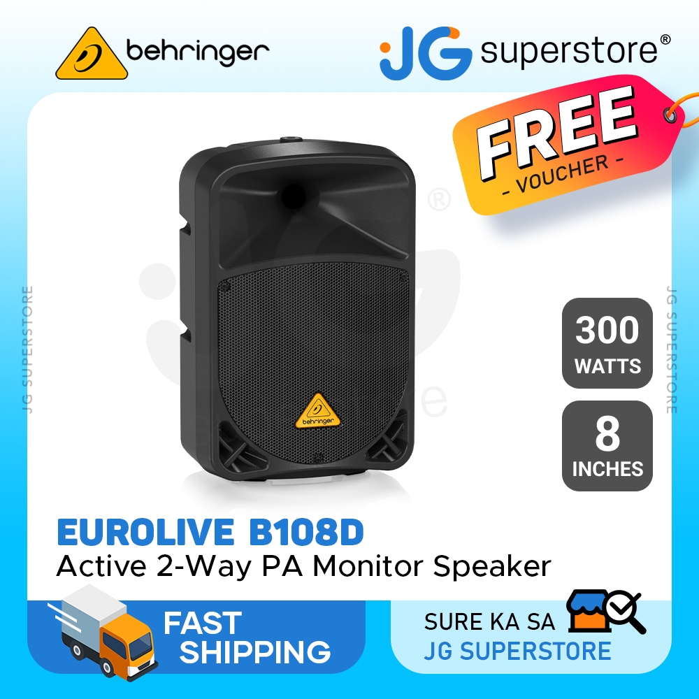 Behringer Eurolive B108D Active 2-Way 300W 8 Inches Powered PA Speaker ...