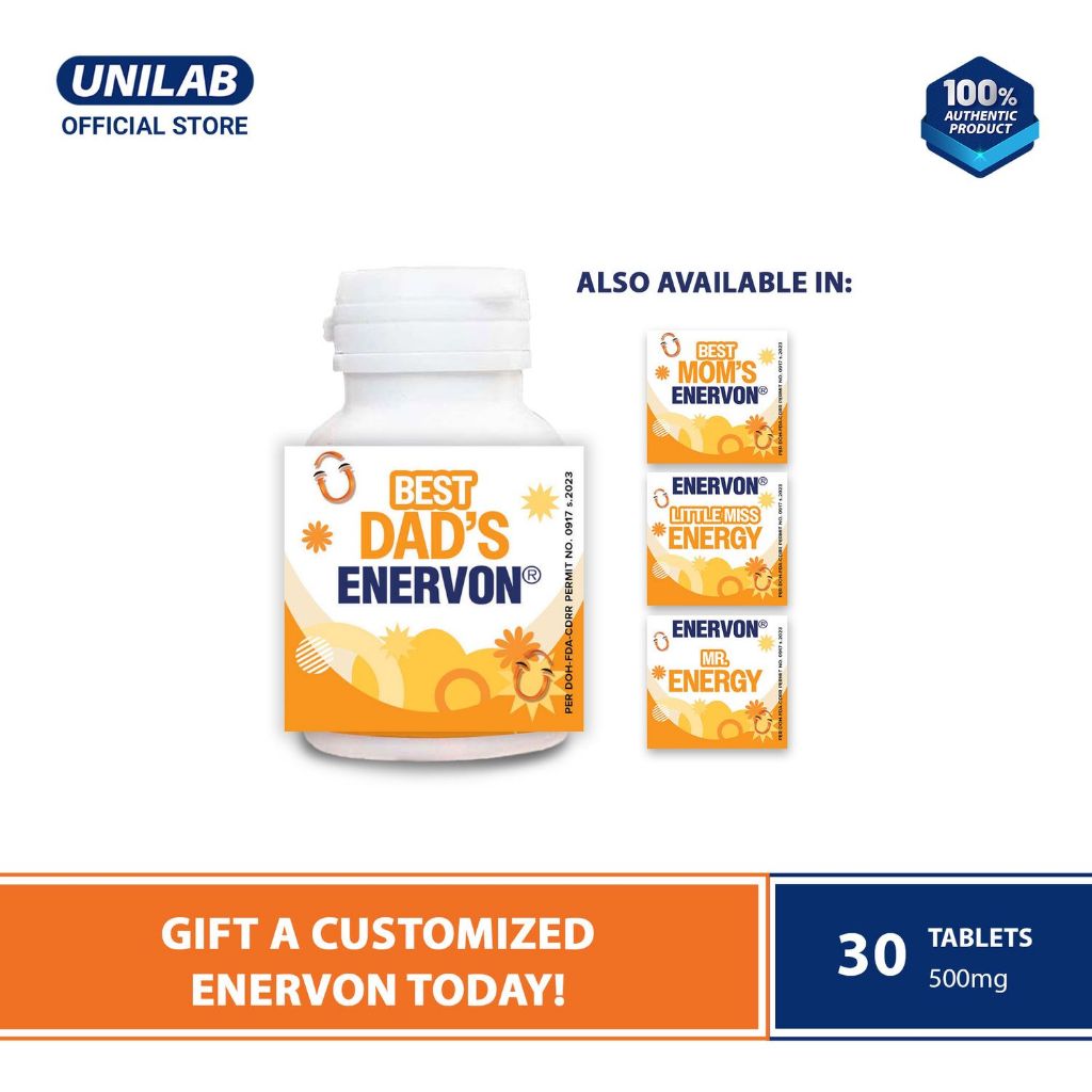[Gift an Enervon] Unilab Enervon C Multivitamins for Adults 30 Tablets