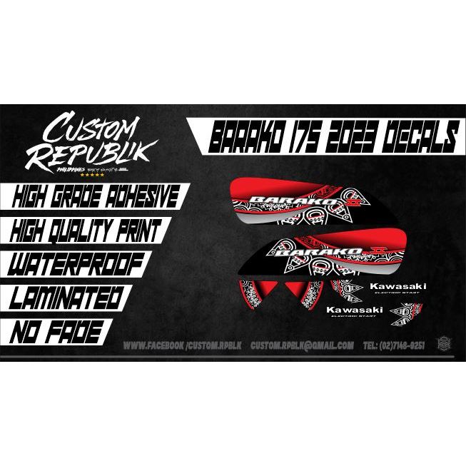 Kawasaki Barako 2 175 2023 Stock Decals Set | Shopee Philippines