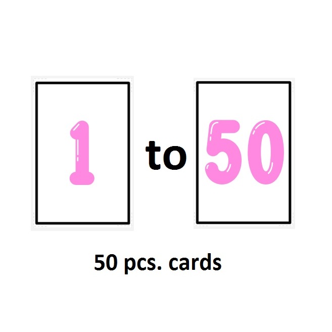 Laminated Number Cards 150 and 51100 (Pink) Shopee Philippines