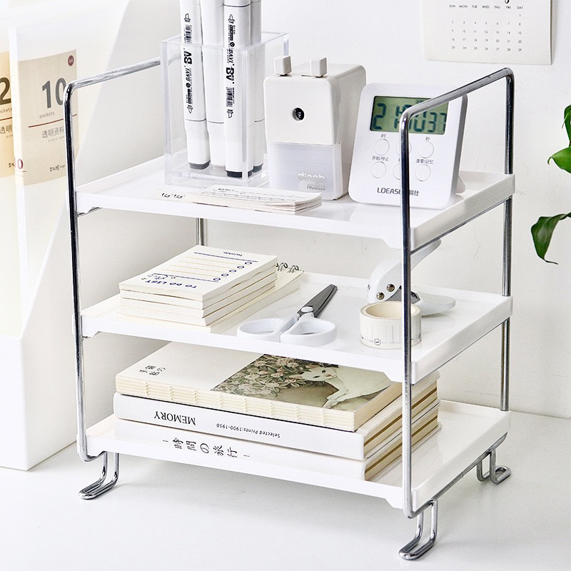 2 / 3 Layers Minimalist Metal Rack Tray Desk Organizer Shelf Rack ...