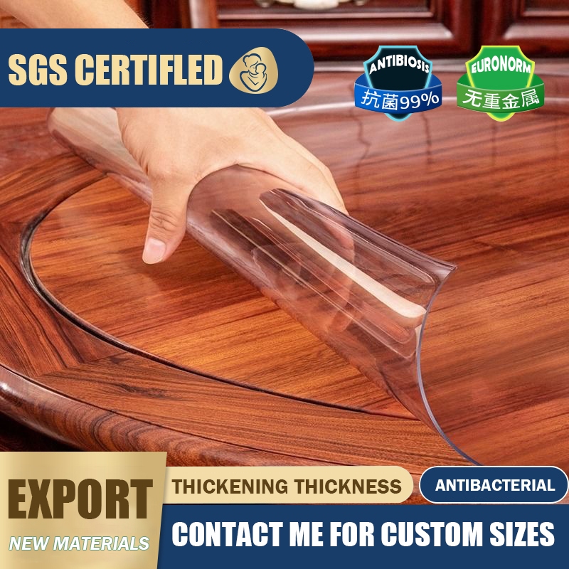 Clear Round Table Mat, 1.5mm Thick Round Plastic Table Protector