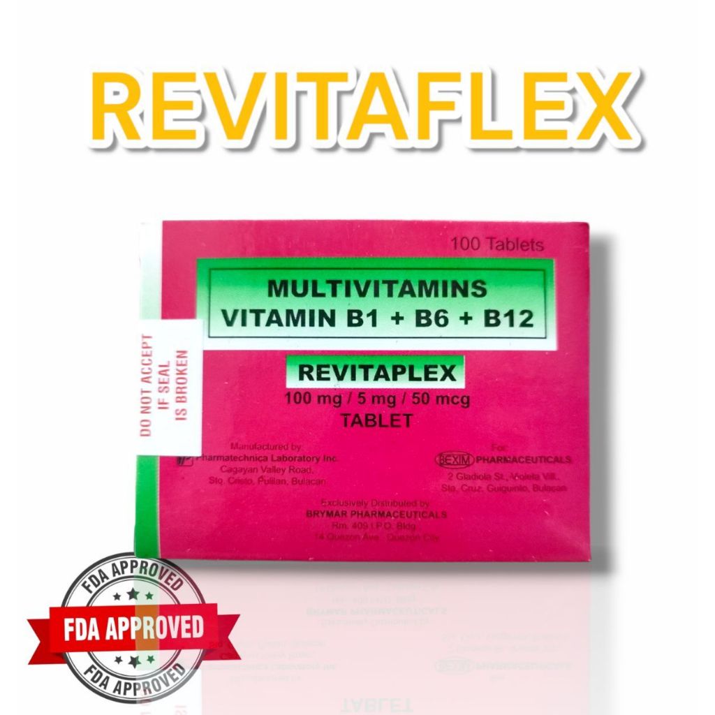 REVITAPLEX Vitamin B1 B6 B12 Complex 100's/box | Shopee Philippines