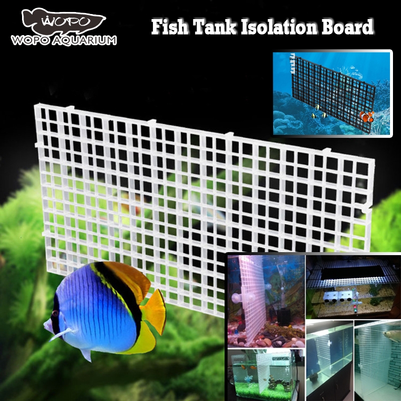 Fish Tank Isolation Board Bottom Divider Aquarium Grid Divider black