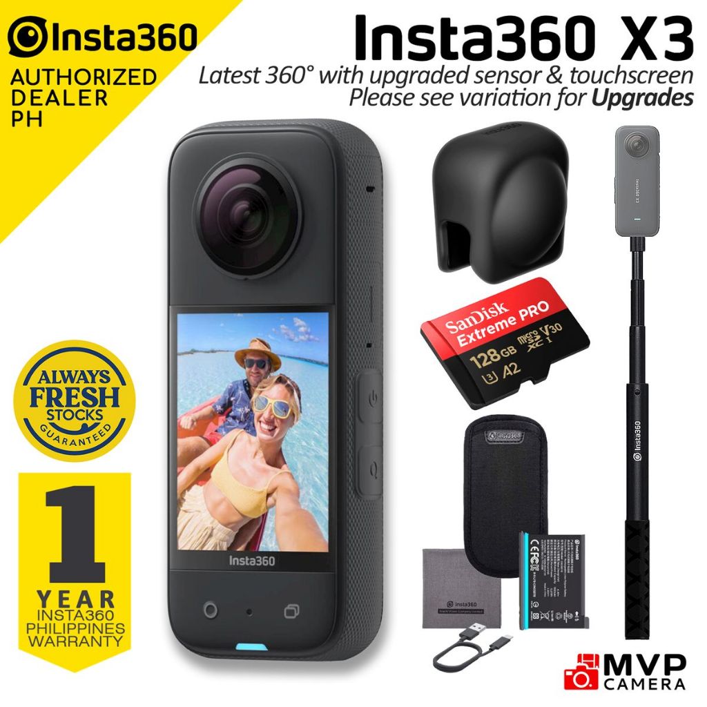 [ON HAND] NEW INSTA360 X3 Insta 360 360° Camera Bundle Upgrade Options ...