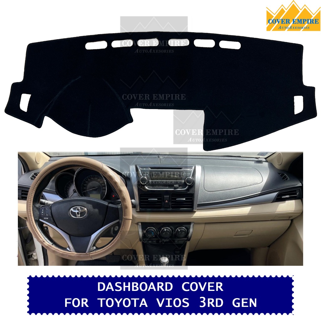 Toyota Vios 2013 2014 2015 2016 2017 2018 Non Slip Dashboard Cover Dash mat Dash Cover 3rd GEN Shopee Philippines