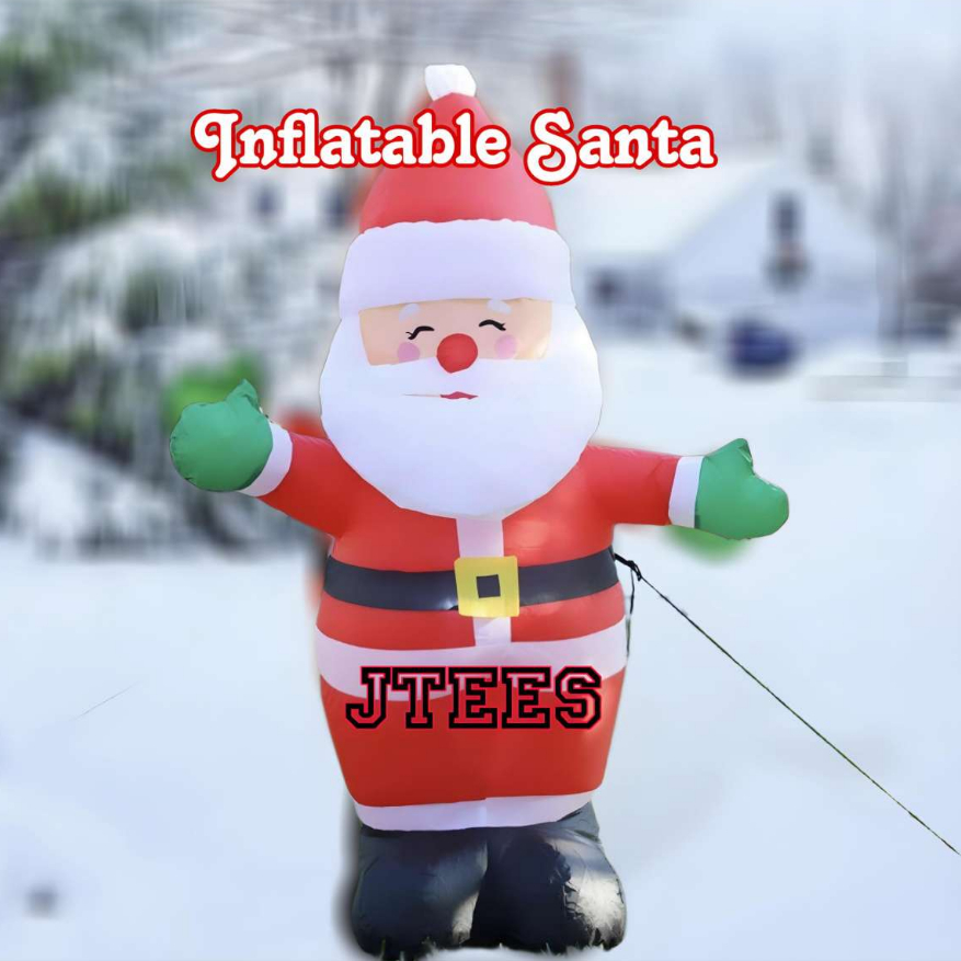 5 FT Chirstmas Decor Self Inflate Christmas Inflatables Smiling Santa ...