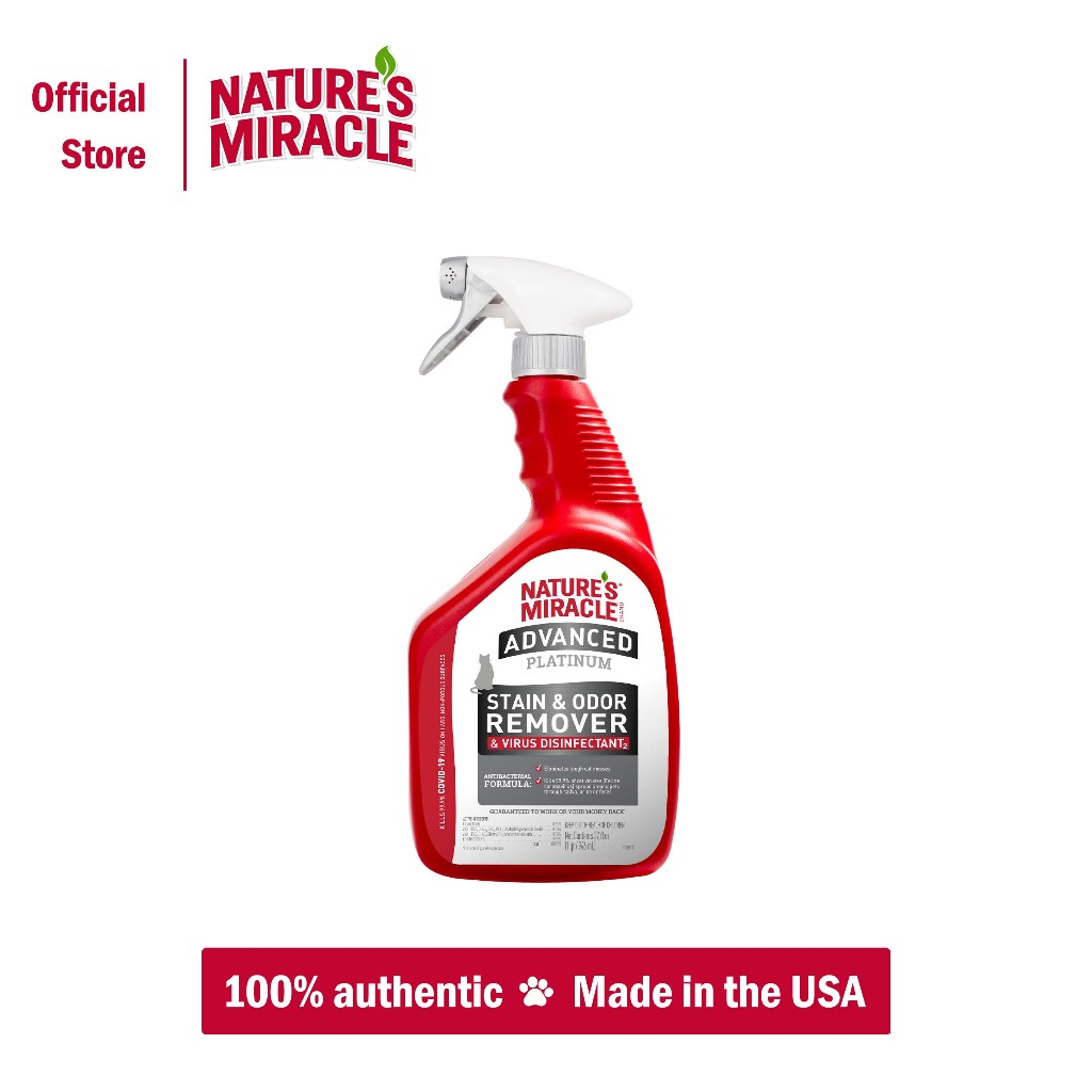 Nature's Miracle Cat Spray Advanced Platinum Virus Disinfectant 946ml