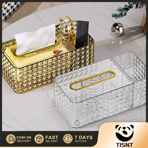 Tissue box crystal transparent simple and multifunctional tissue box